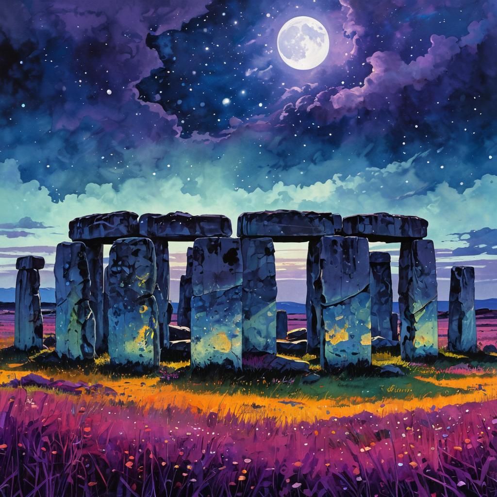 Stonehenge by Moonlight