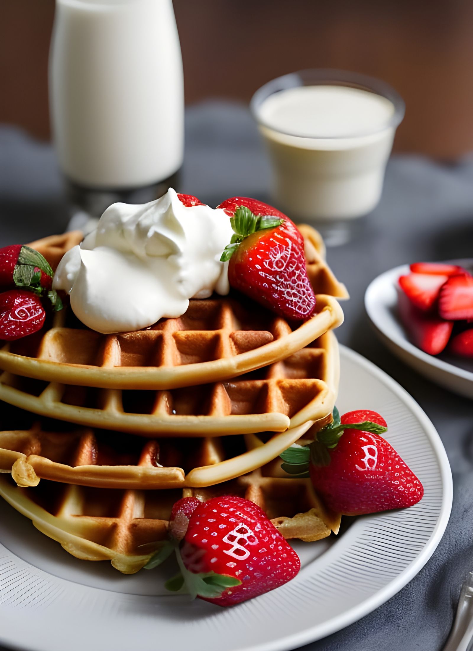 Strawberries & Cream Waffles