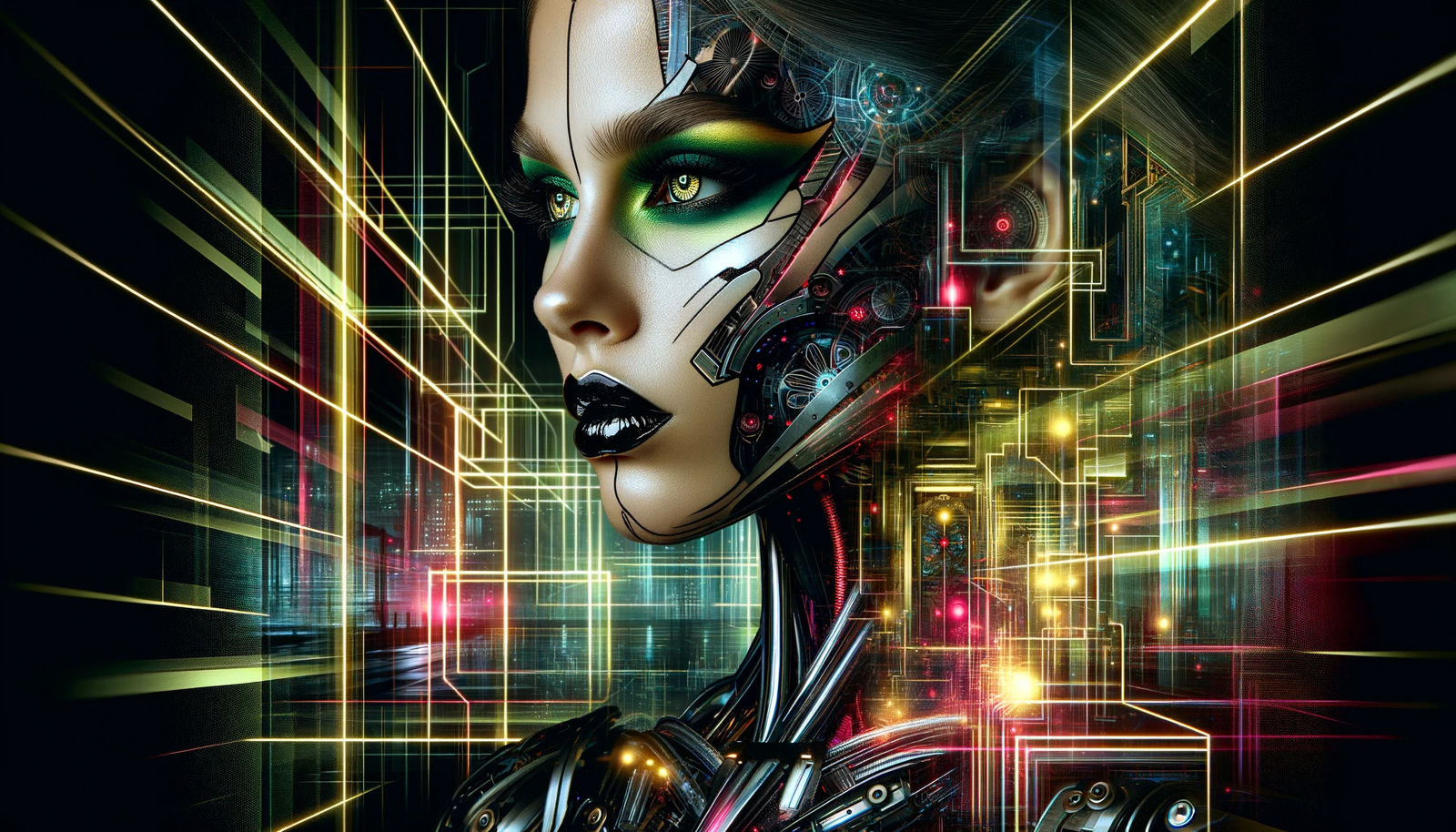 Neon Synthesis: The Cybernetic Enigma