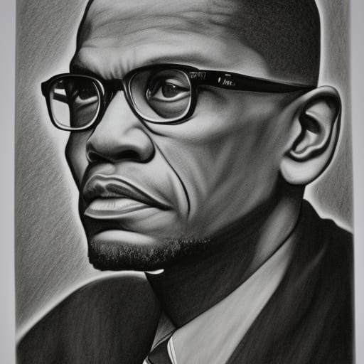 Malcolm X - AI Generated Artwork - NightCafe Creator