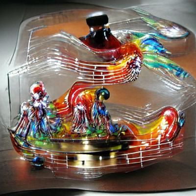 Carnival glass music box