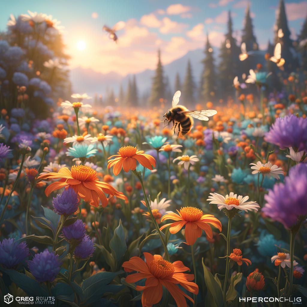 bees' paradize  by @Oreva