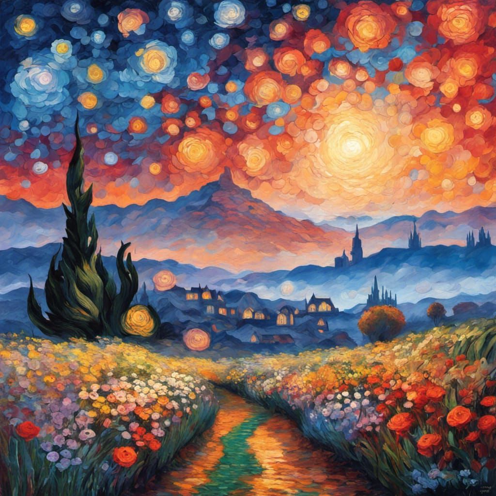 Wanderer under the Sea of Stars  by @Eva Silvertant