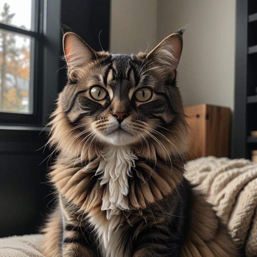 Black Cat Silhouette in Moonlight