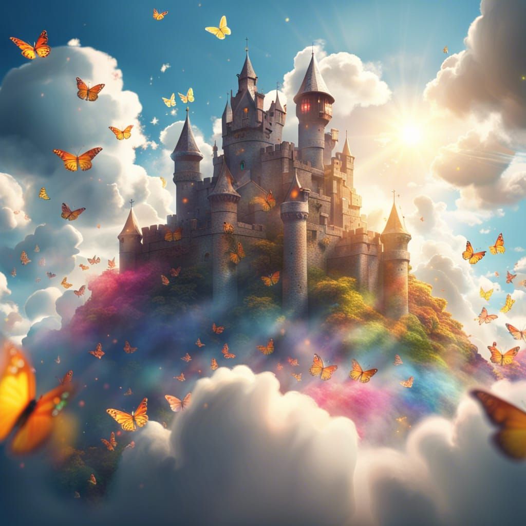 Butterfly Castle - Ai Generated Artwork - Nightcafe Creator