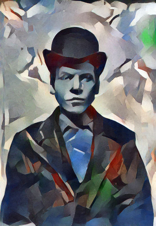 Young man in bowler hat