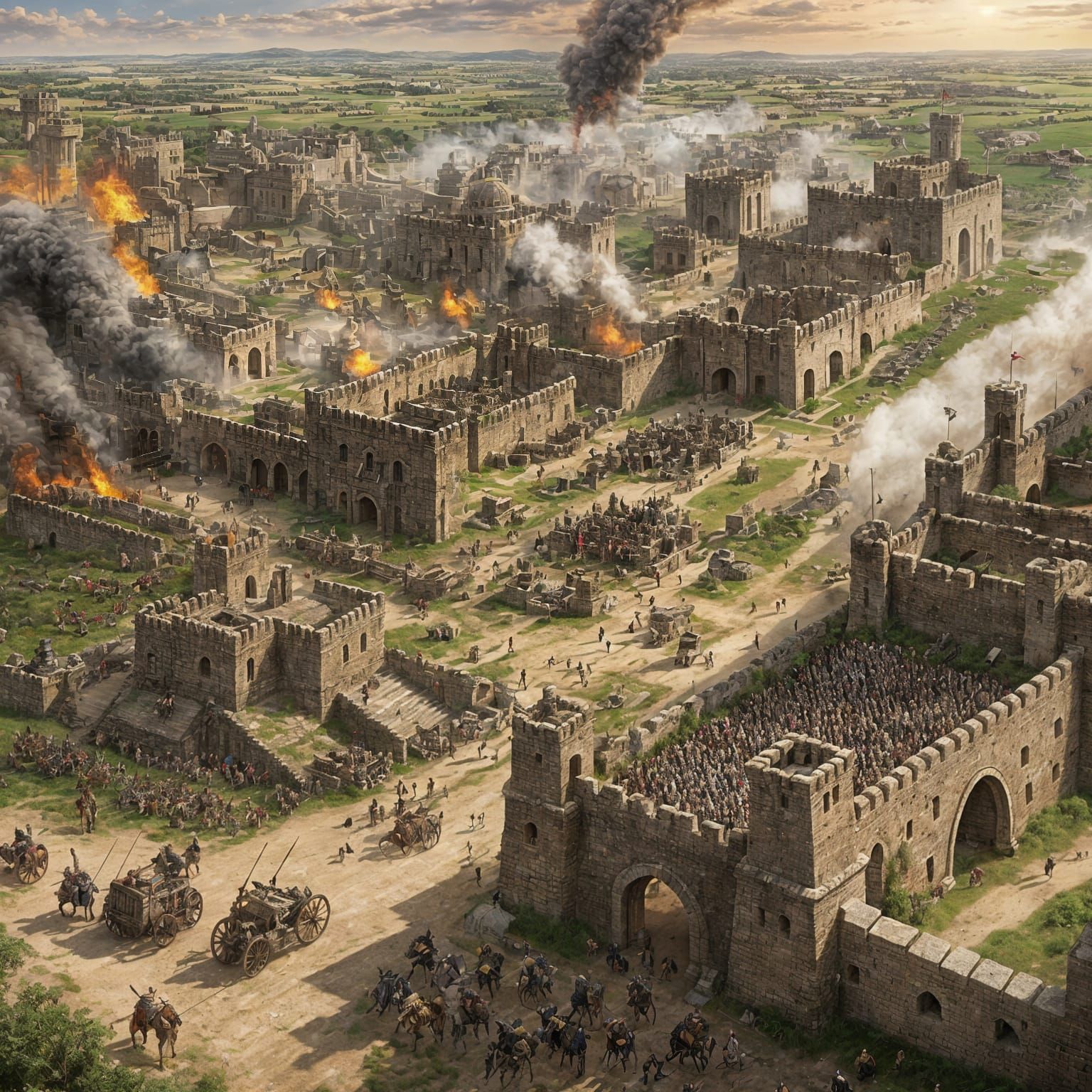 Aerial Battlefield: Ancient Siege Warfare