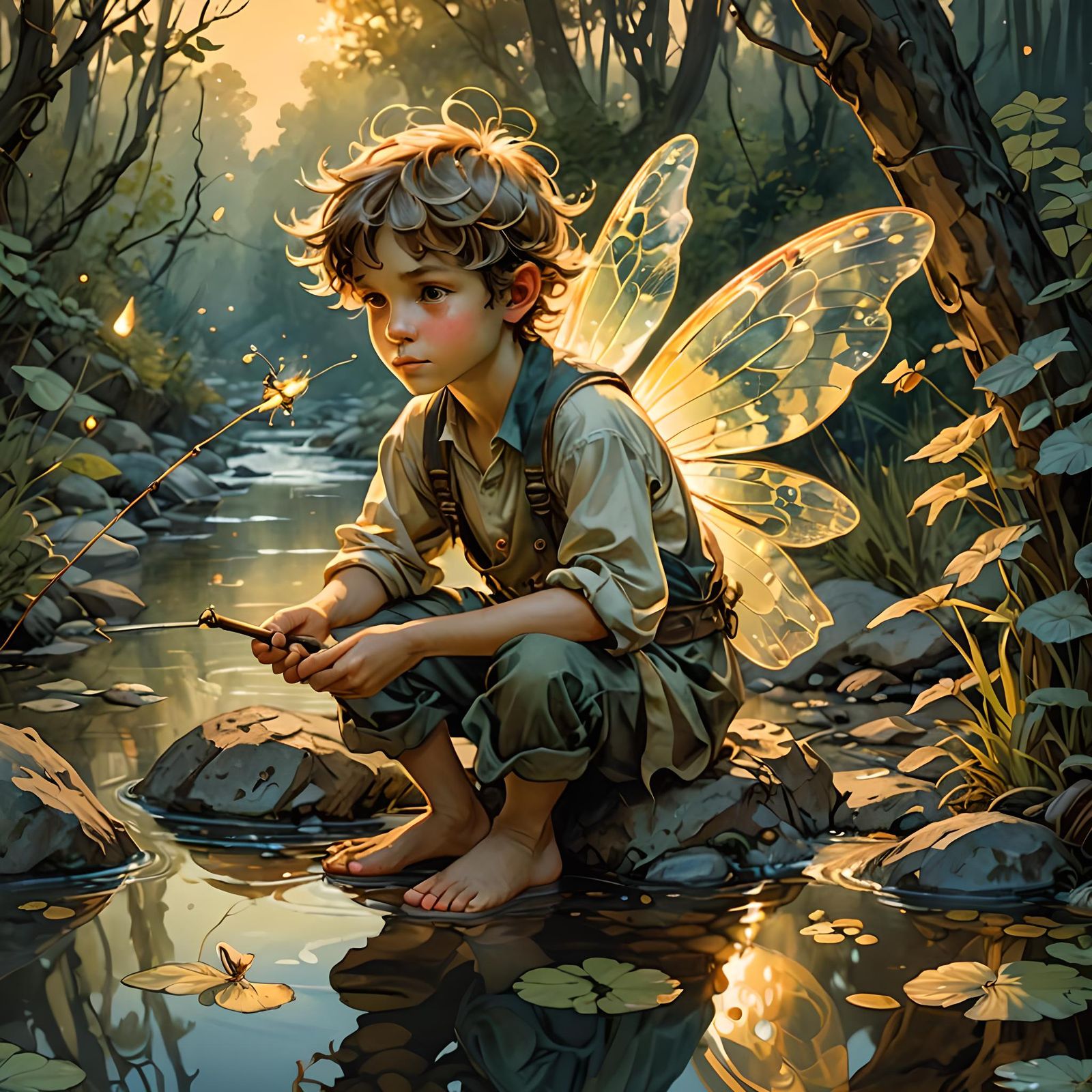 The boy at the creek  by @GiGi