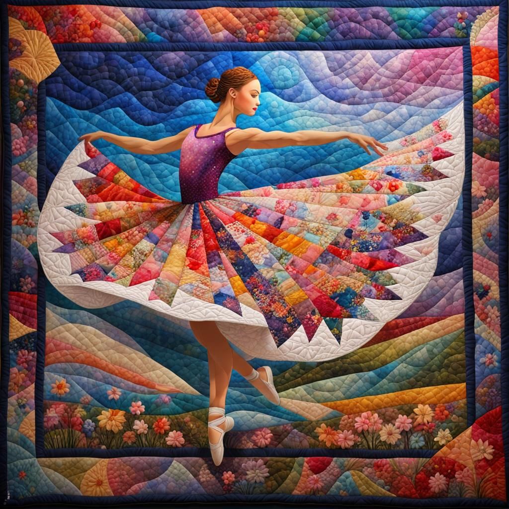 Quilted scene
