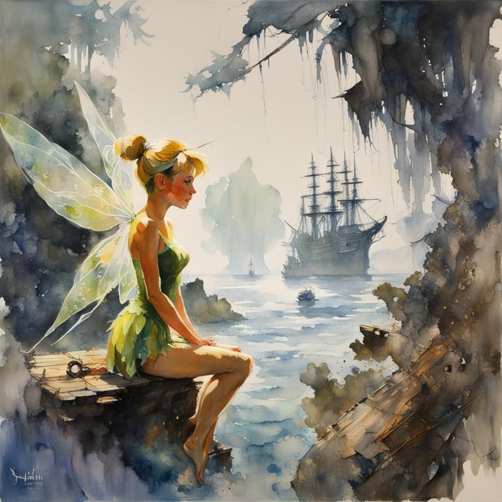 Tinkerbell in pirates island  by @Didier B