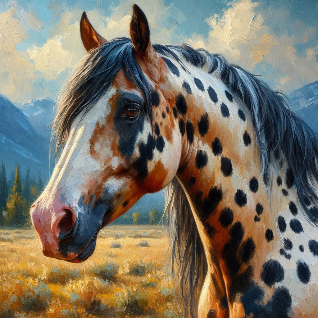Portrait of a appaloosa horse