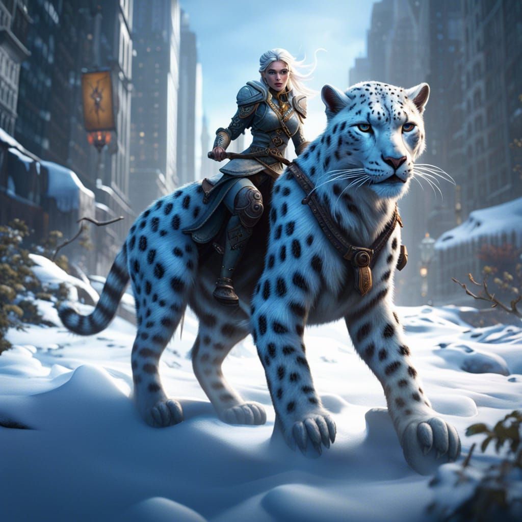 Winter elf and her ride