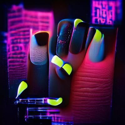 glowing neon film noir