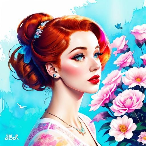 beautiful ginger woman - AI Generated Artwork - NightCafe Creator