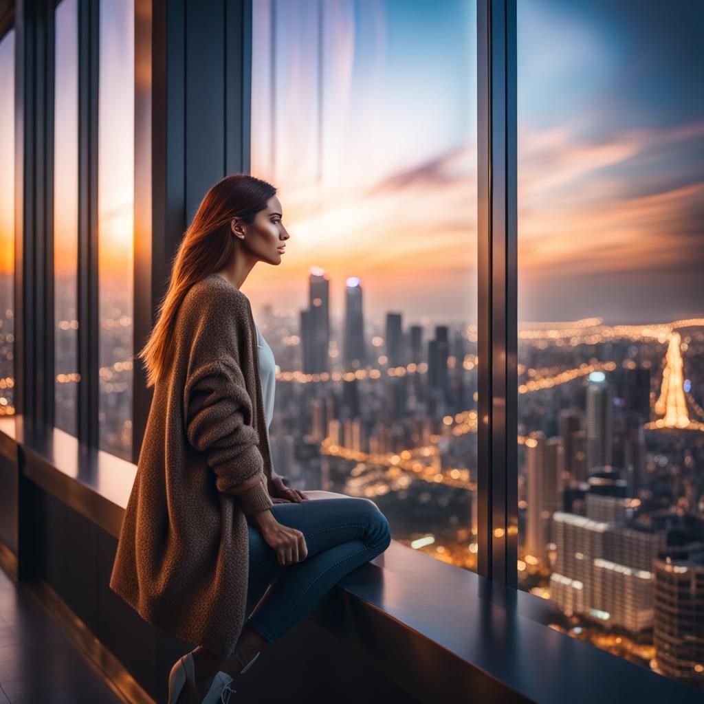 Enjoying city view