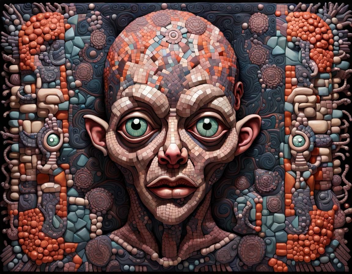 Mosaic man  by @King-Hamster