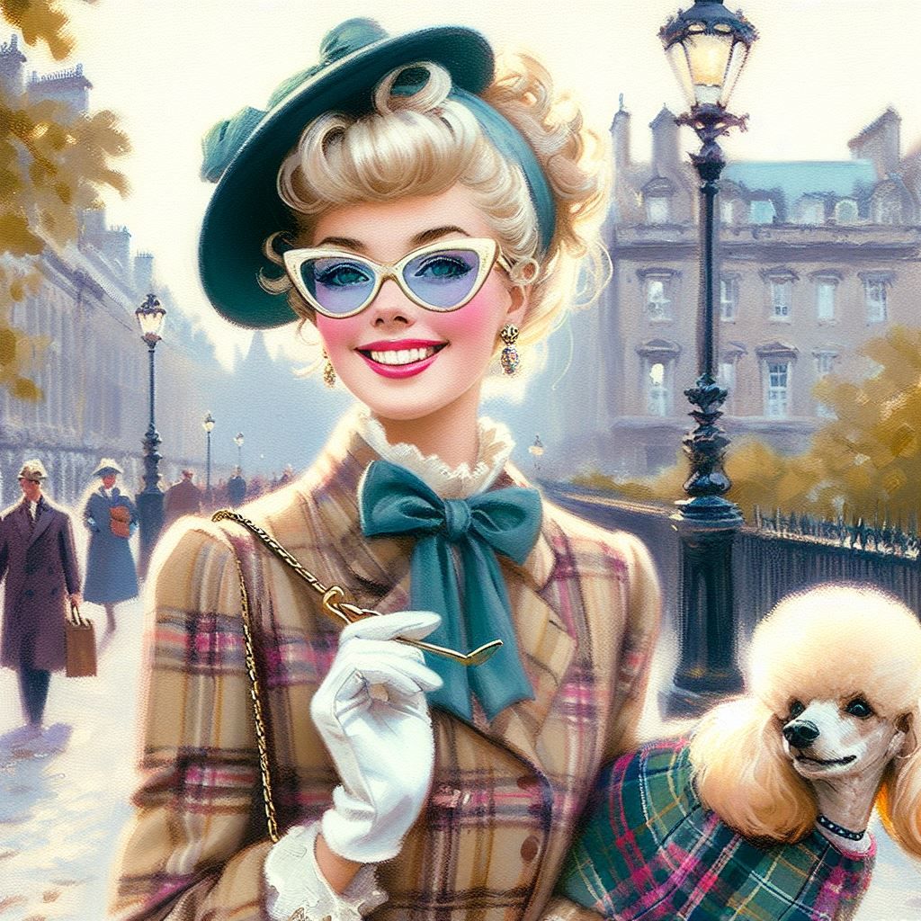 Belle and Fifi in Edinburgh; Princes Street Gardens