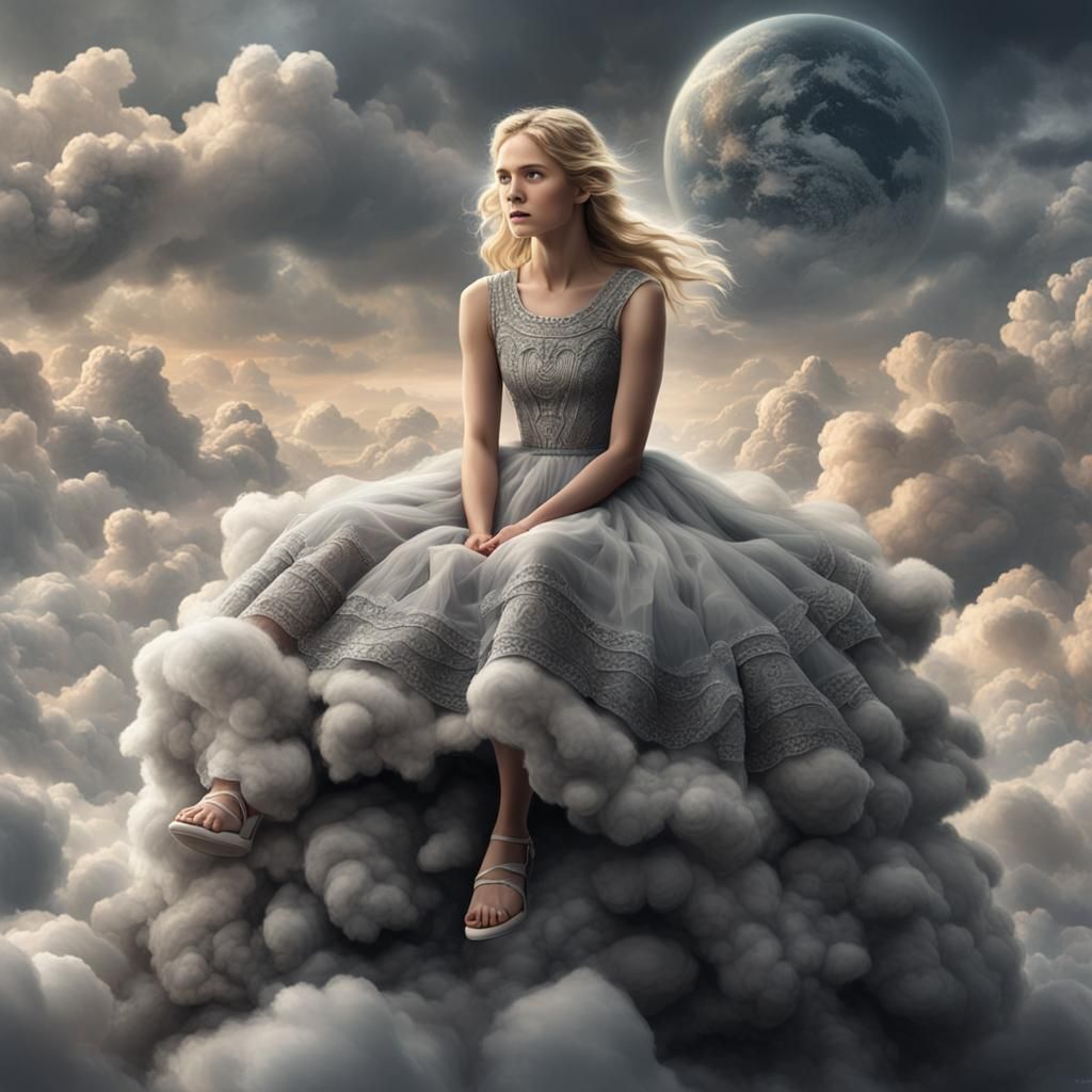 Girl on Clouds: Digital Matte Painting