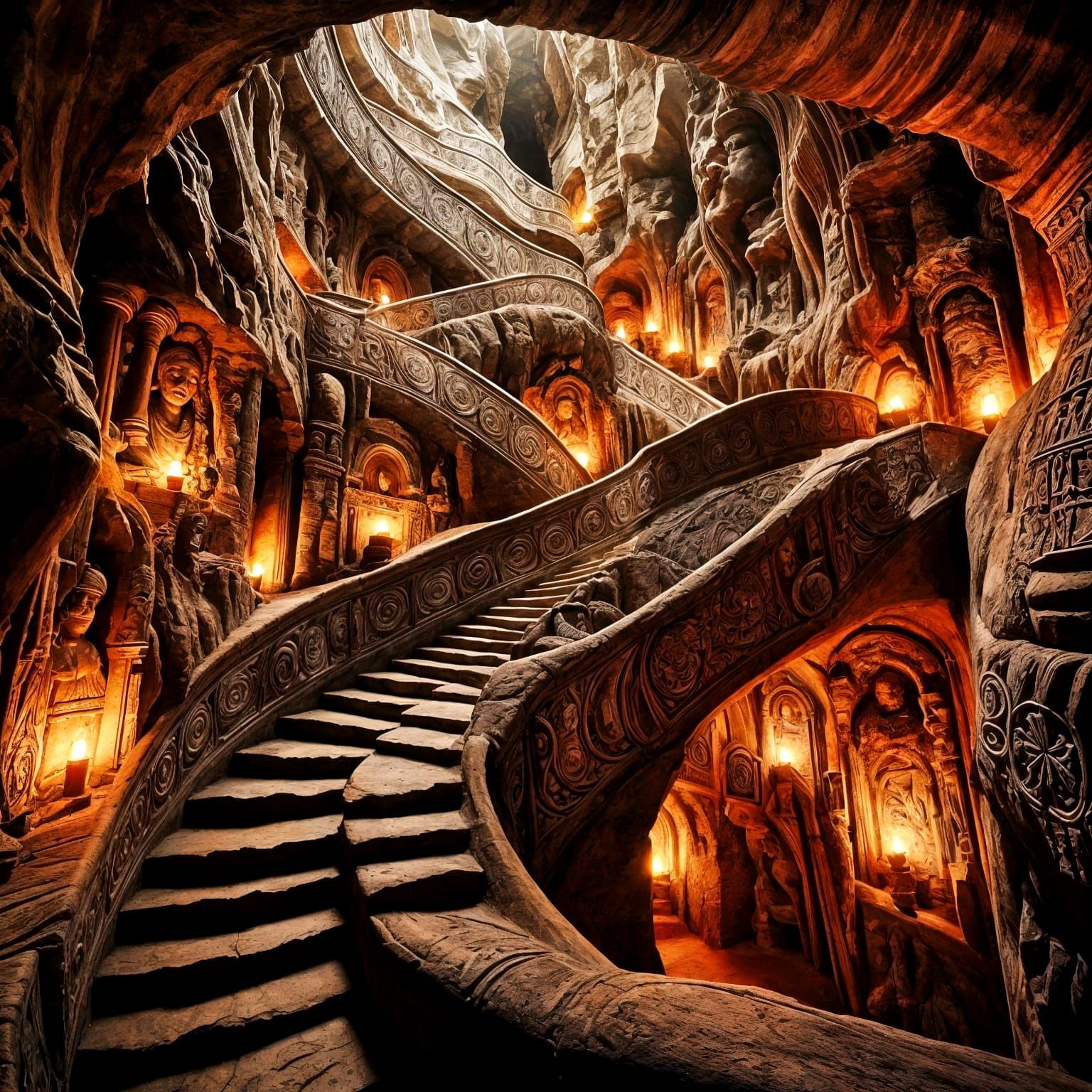 stairs in the secret caverns