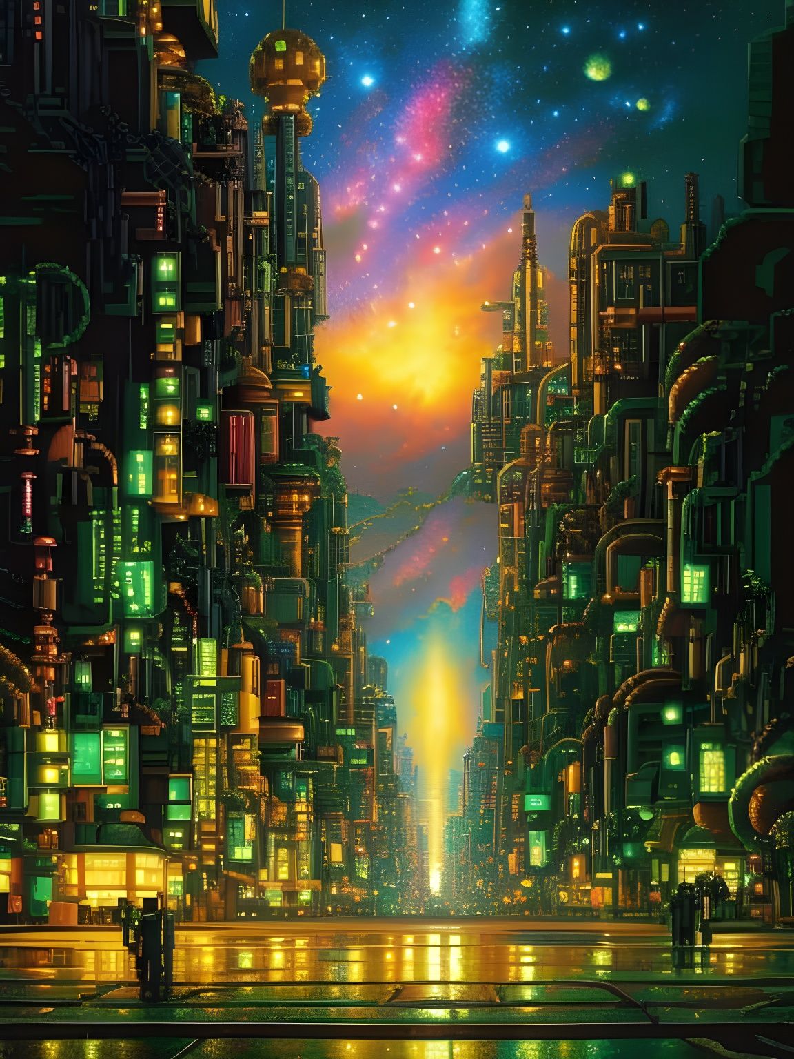 Galactic Cityscape  by @Nobody-Important