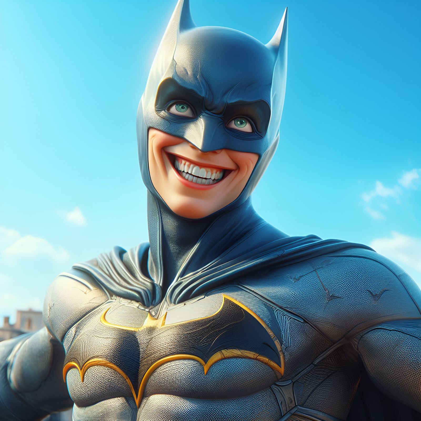 Happy Batman scares me more than normal Batman