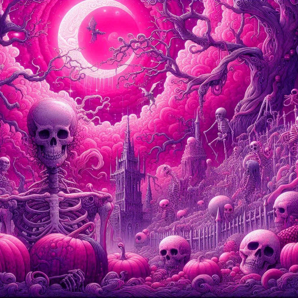 Dreamland of the skulls and skeletons