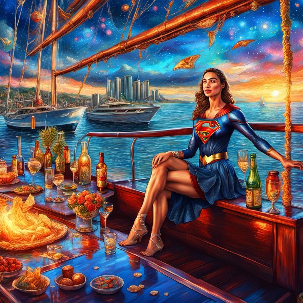 Supergirl in Vacation - AI Generated Artwork - NightCafe Creator