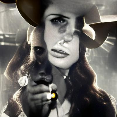 Lana Del Ray as a cowboy film noir
