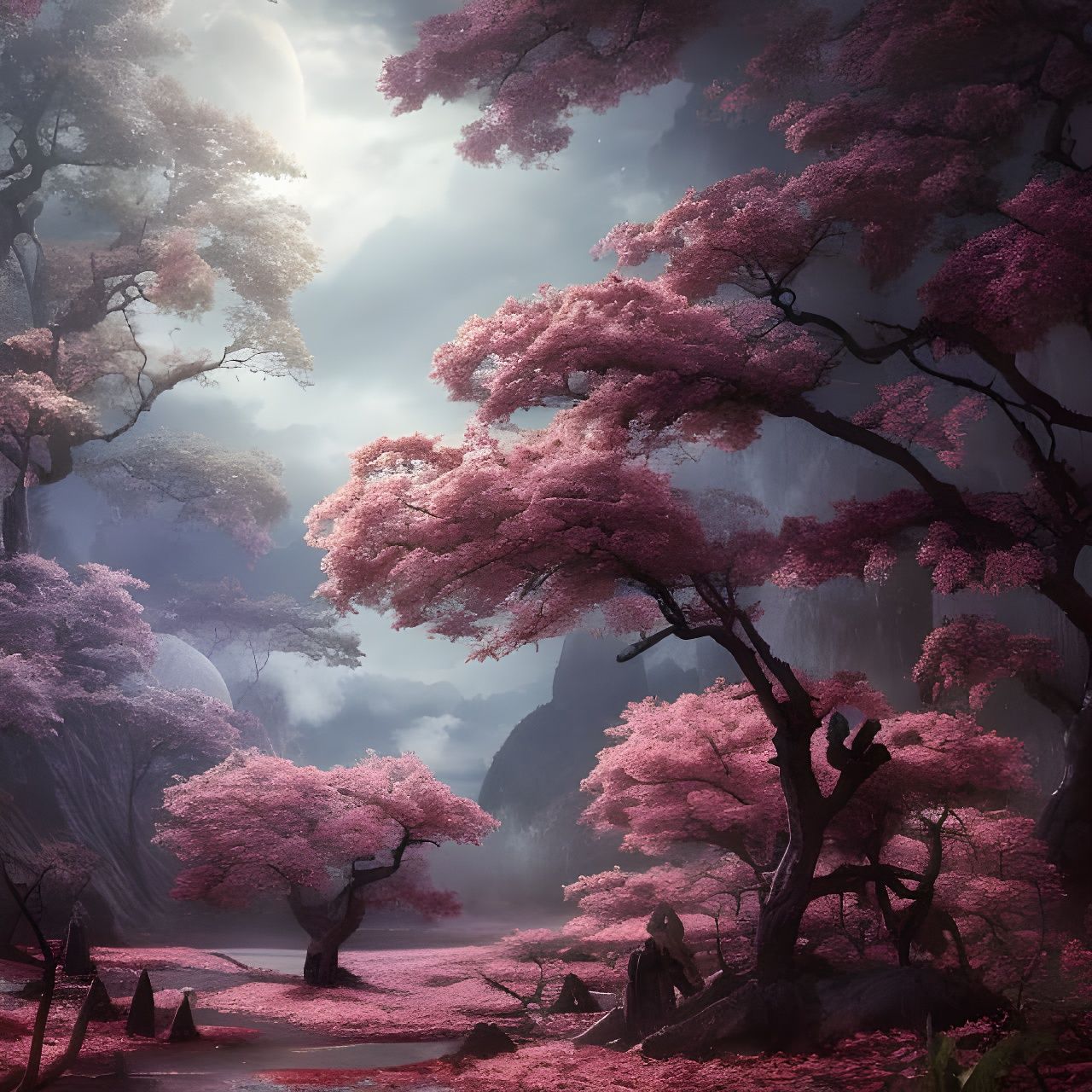 Cherry Blossoms Forest  by @Scarlett Taisho