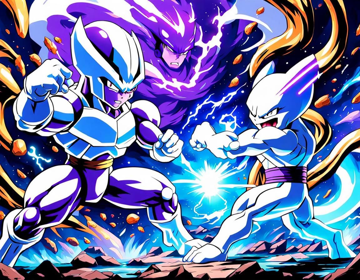 Frieza VS Mewtwo - AI Generated Artwork - NightCafe Creator