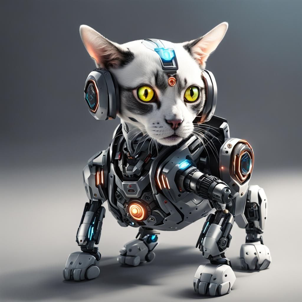 Robo-Cat - AI Generated Artwork - NightCafe Creator