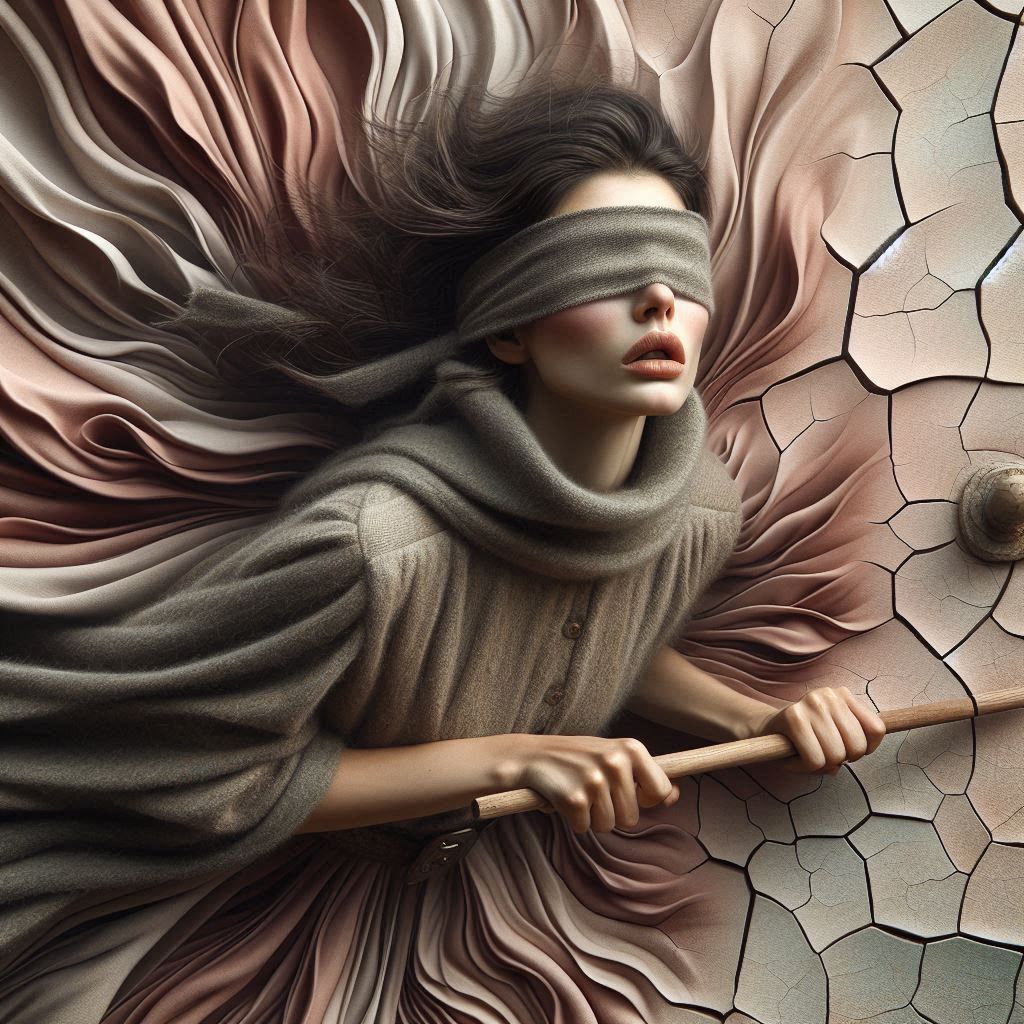 drawn abstractly with a jab