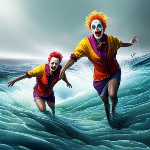 clowns in the ocean.