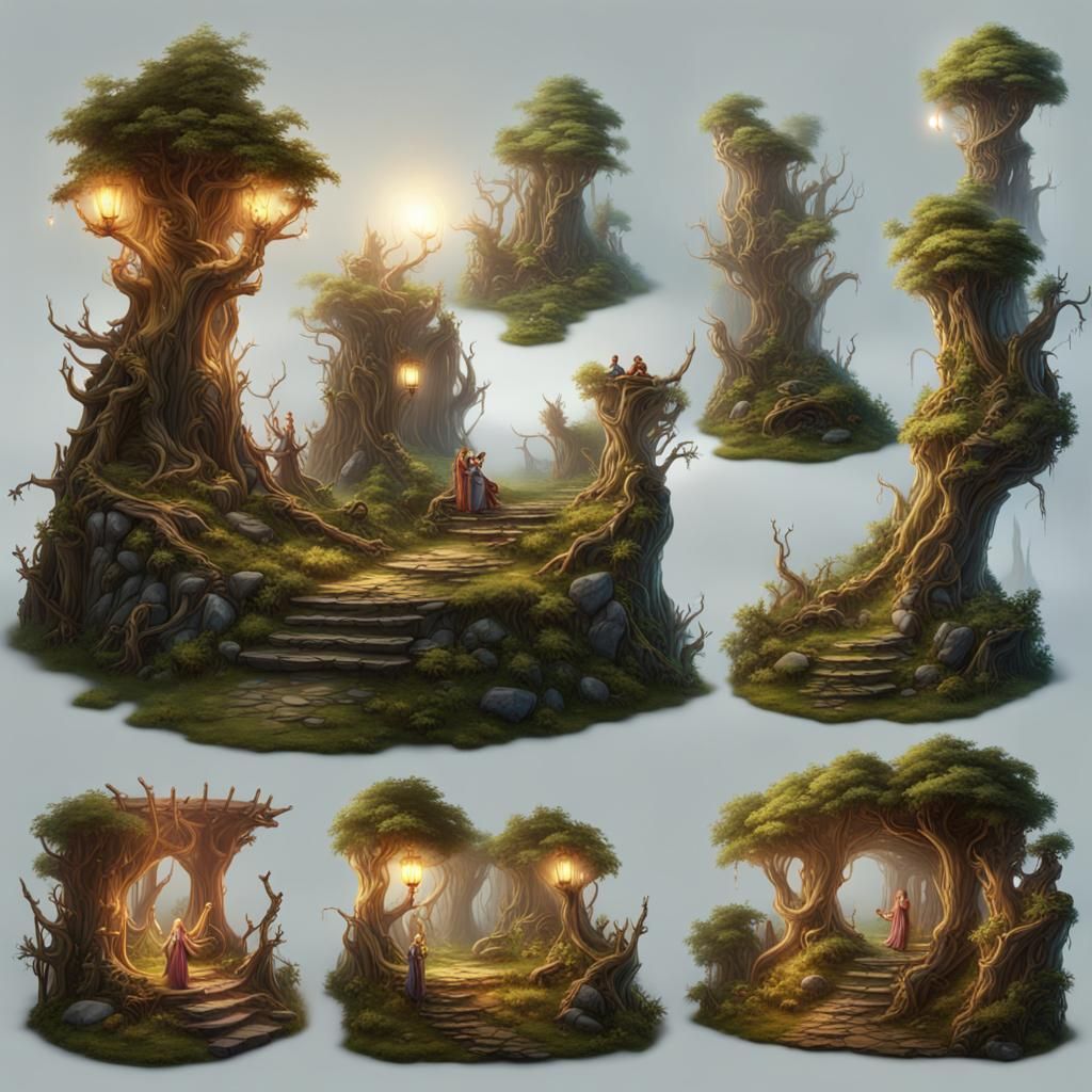 Woodland sprites and fairies, represented musically with del...