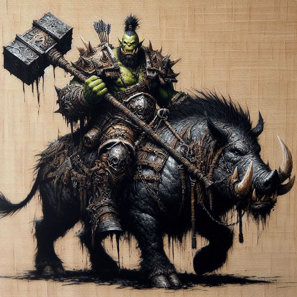🛡 Defeat the Orc Leader ⚔️ Challenge! – AI Generated Artwork …
