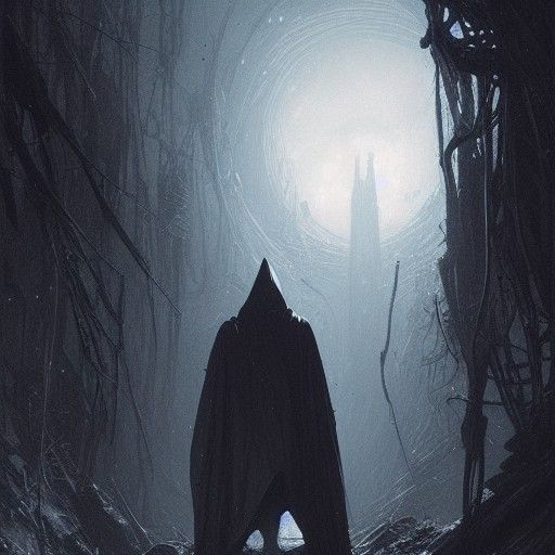 Hooded alien creature