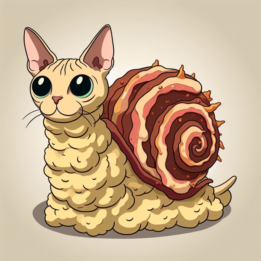 Mashed Potato And Bacon Cat Snail