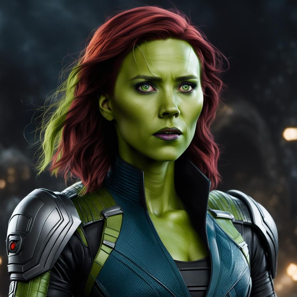 Scarlett Johansson as Gamora - AI Generated Artwork - NightCafe Creator