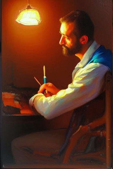 Recursive Portraits: Dynamic Lighting in Fantasy Art