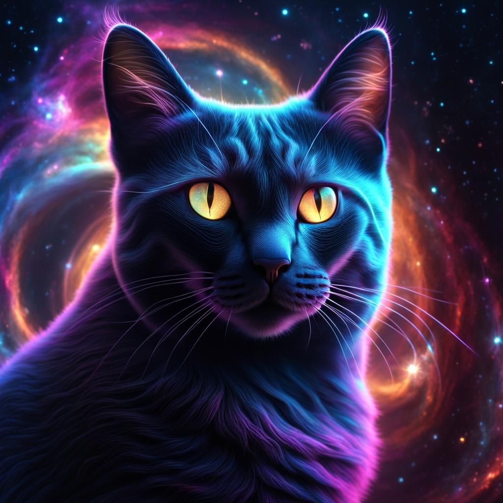 Midnight cat - AI Generated Artwork - NightCafe Creator