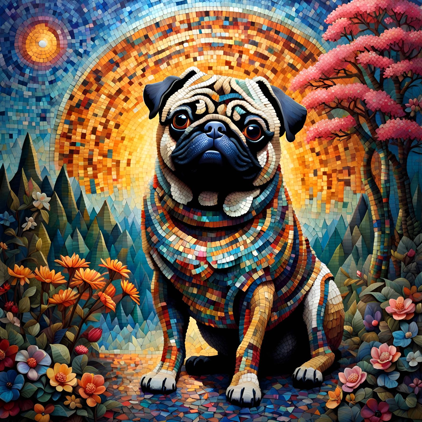 Portrait of a Pug