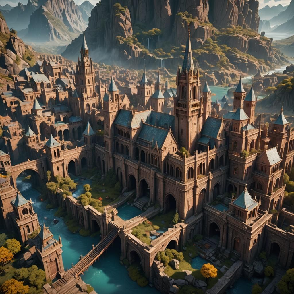 Detailed Matte Painting of Iron Swords