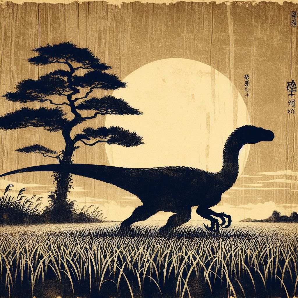 Japanese ink: Velociraptor