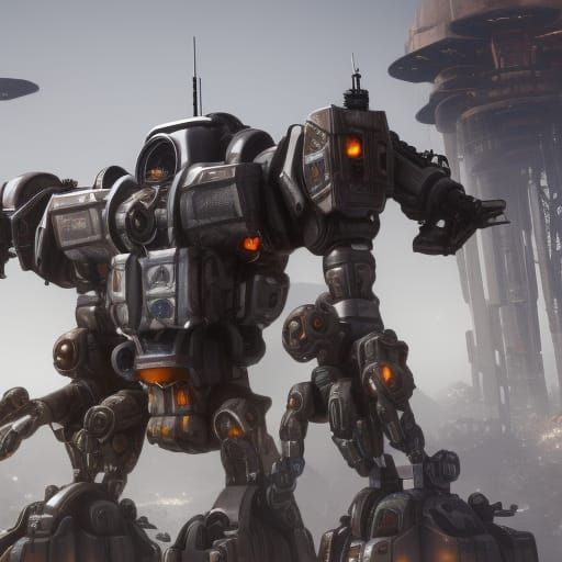 five mechwarriors