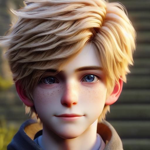 Amazing semi-realism portrait of a boy with blond hair, bokeh mountain background<lora:Kira:1.0>