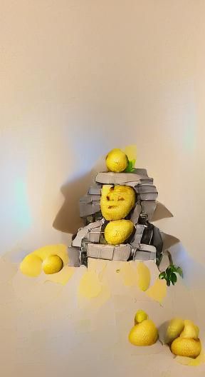 A man made of lemons