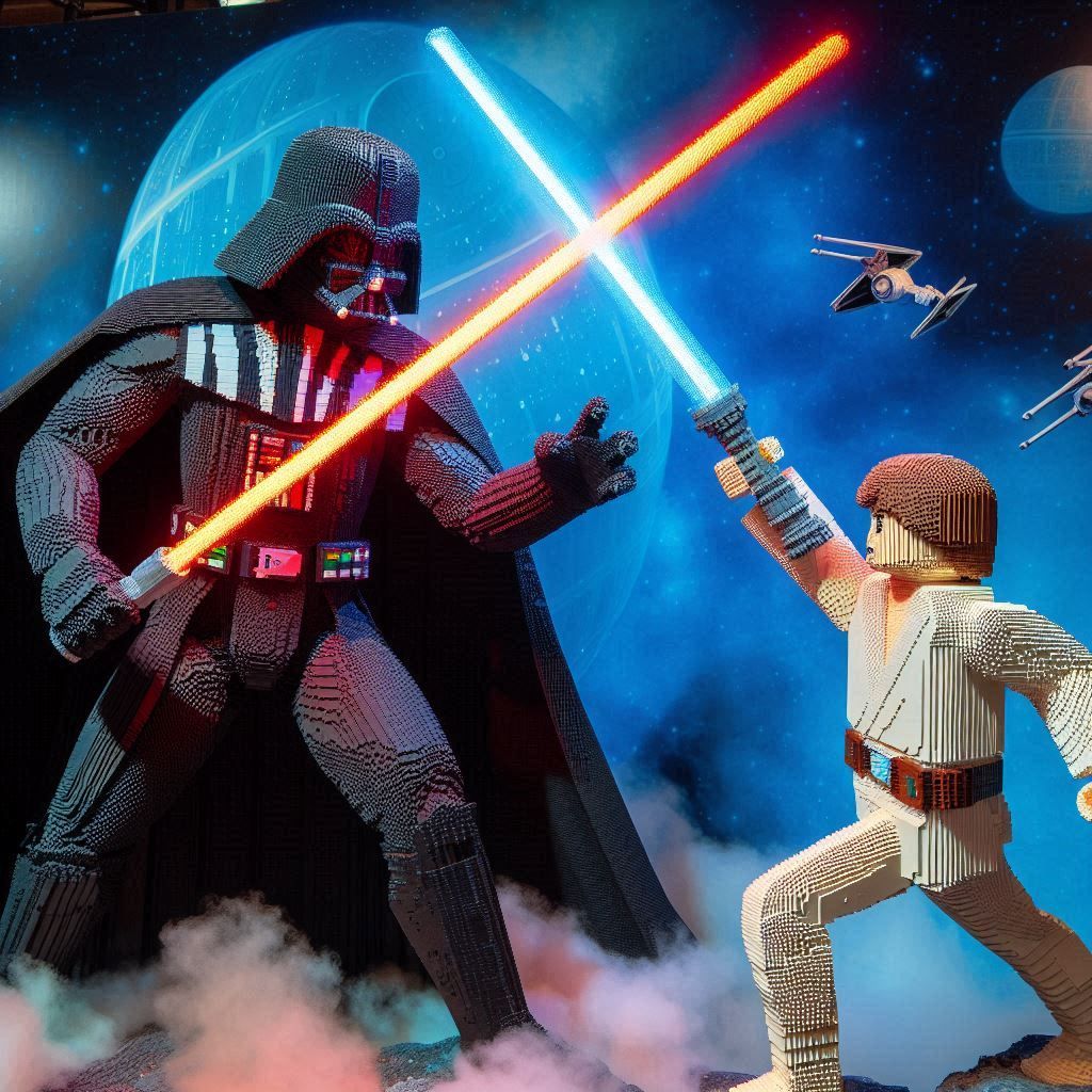 LEGO Darth Vader Battles LEGO Luke Skywalker