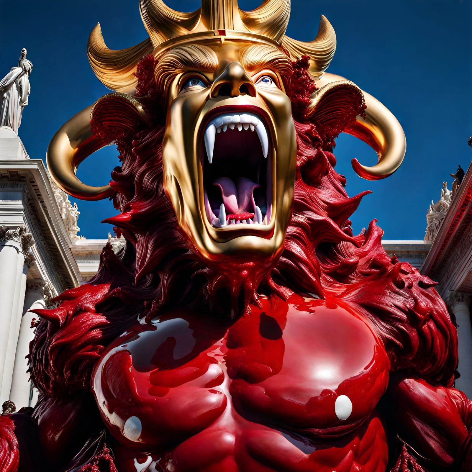 8K Photograph: BIBLICAL monster with Donald Trump's perfect ...