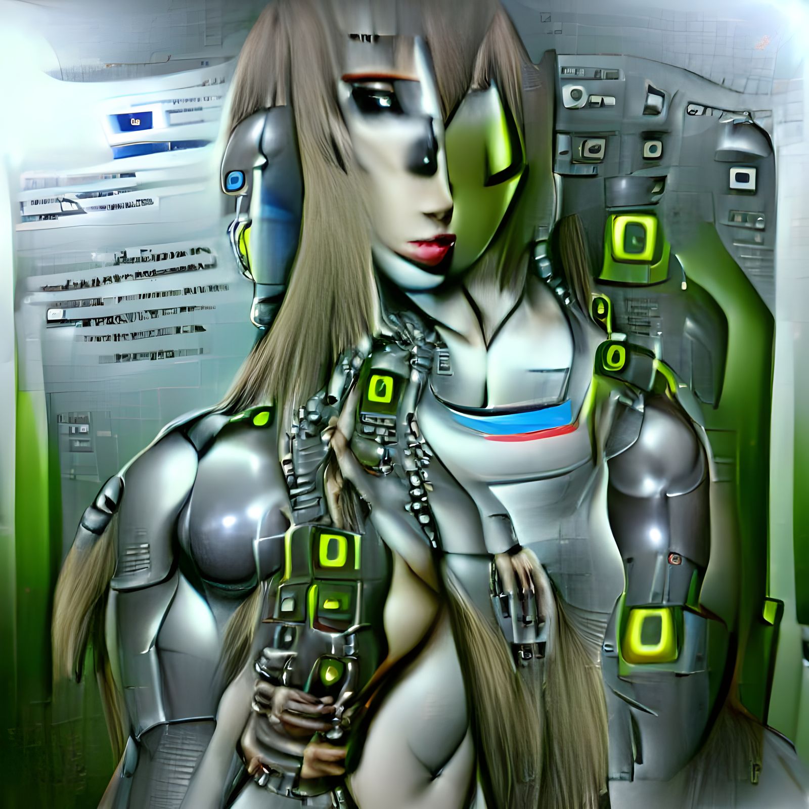 female cybernetic android