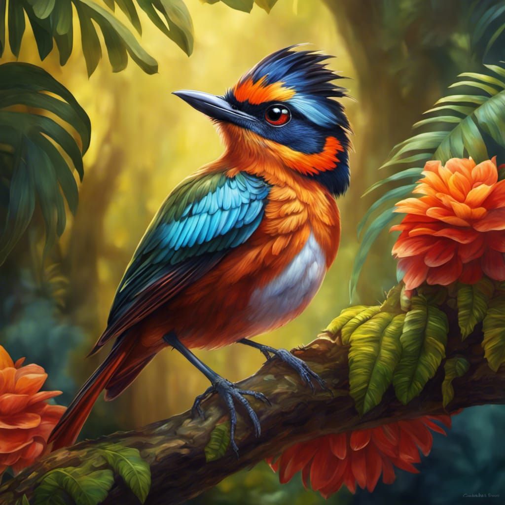 Royal Flycatcher - AI Generated Artwork - NightCafe Creator